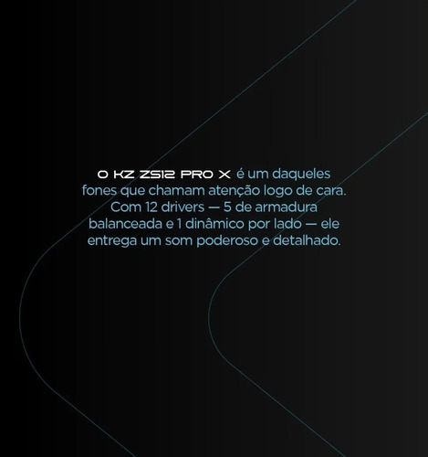 Kz Zs12 Pro X Fone De Ouvido 12 Drivers 2024 (no Mic) Preto