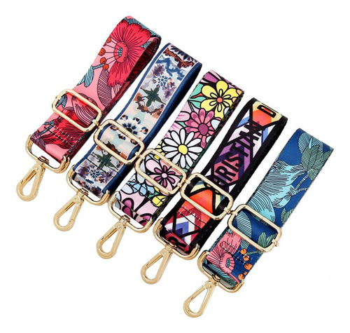 2x Correa De Monedero Multicolor Ajustable Con Hebillas