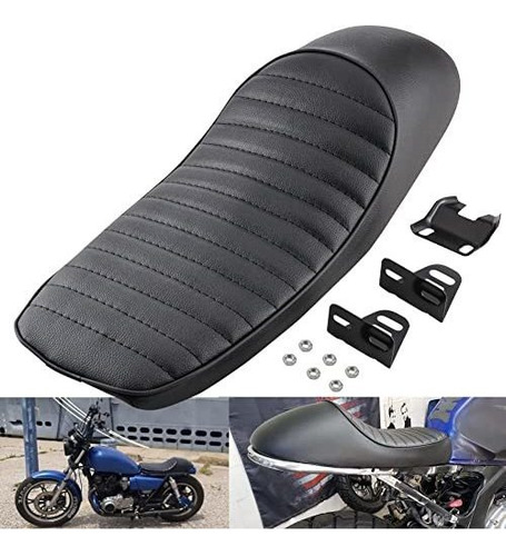 Katur Motocicleta Cafe Racer Asiento Joroba 24,5 Pulgada