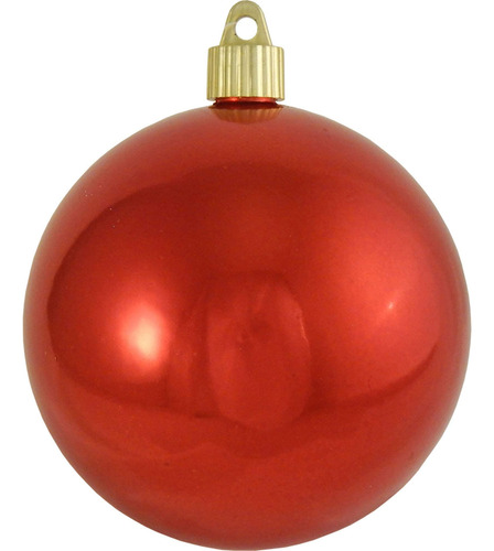 Adornos De Bolas De Plástico Inastillable 10 Cm Rojos 4 Unid
