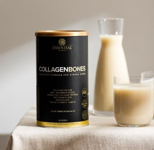 Essential Nutrition Collagen Bones Baunilha 483g Sabor Creme De Baunilha