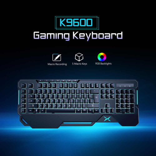 Teclado Gamer Delux K9600 Rgb Programable Macros Multimedia