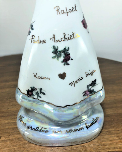 Imagem 5 de 6 de Imagem Nossa Sra Aparecida De Porcelana 22,5cm Personalizada