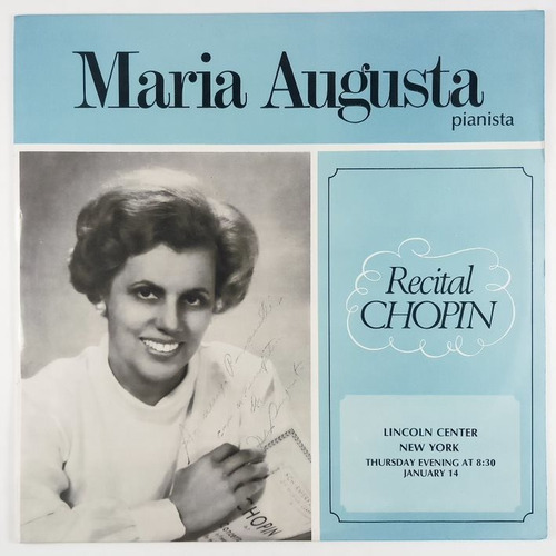 Disco Vinil Lp Maria Augusta Recital Chopin Autografado