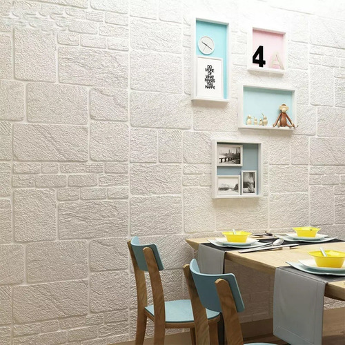 Imagen 2 de 5 de Placa Revestimiento Autoadhesiva Pared Piedra Rustica Panel