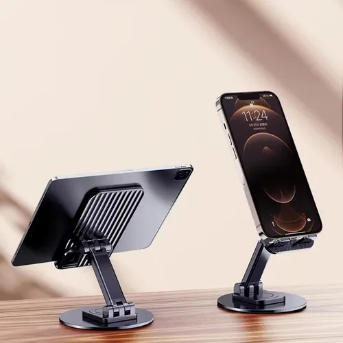 Soporte De Mesa Para Celular Rotación 360 Aluminio Plástico
