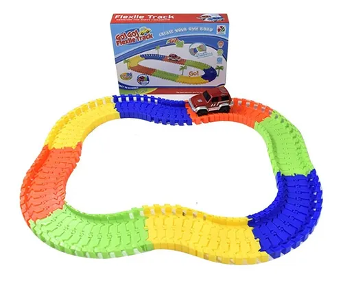 Pista De Coche Flexible Infantil 1 Auto Para Niños Log-on