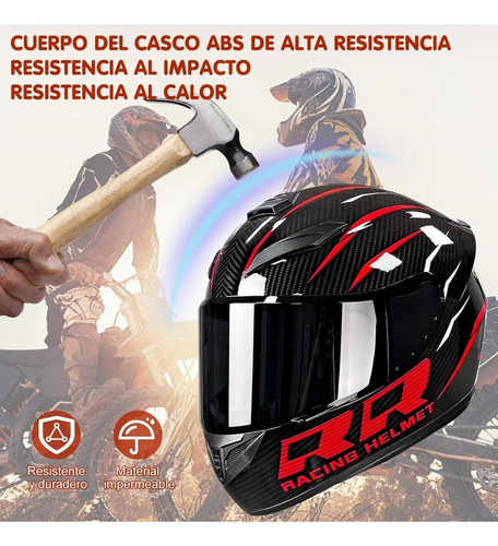 Casco Para Moto Casco De Seguridad Certificado Dot Lentedobl Negro Jaguar L