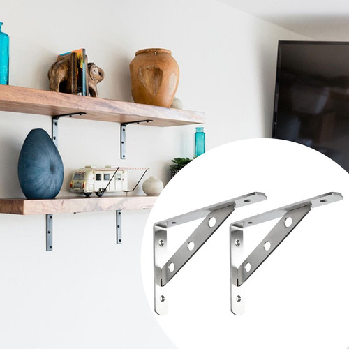 2 Soportes De Acero Inoxidable Para Estantes, 6 Pulgadas