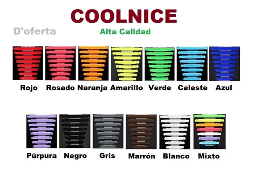comprar Pasadores Zapatillas Silicona Elástico Coolnice Alta Calidad