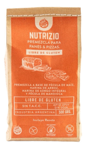 Premezcla Pan Y Pizza Nutrizio Sin Tacc X 500 Grs.