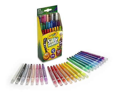Crayola 24 Ct. Los Aromas Tonta Mini Twistables Perfumadas C