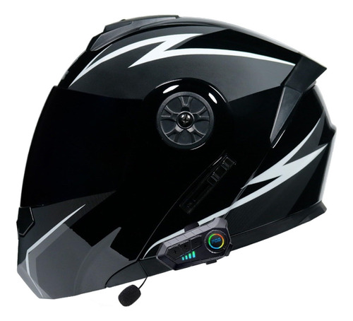 Casco Integral De Motocicleta Bluetooth Modular Con Placa