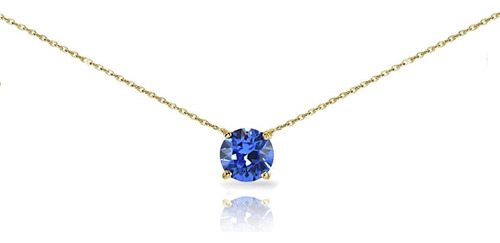 B. Brilliant Collares Azules Para Mujer, Oro Amarillo, Plata