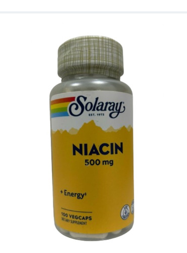 Niacin Marca Solaray 500mg X 100 Cá - Unidad a $500