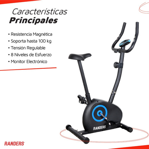 Imagen 3 de 12 de Bicicleta fija Randers ARG-134 tradicional color negro