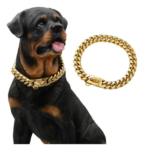 Collar, Joyas Y Accesorios De Metal Dorado Para Perros