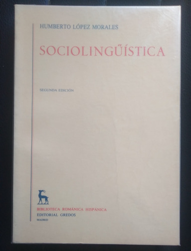 Sociolingüística Humberto López Morales 1993 310p Impecable