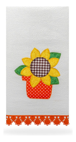 Pano De Prato Estampado Acabamento Em Renda Guardanapo Cor Flores