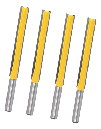 S 4x / Set Fresa Recta Extra Larga Broca Fresa Fresa