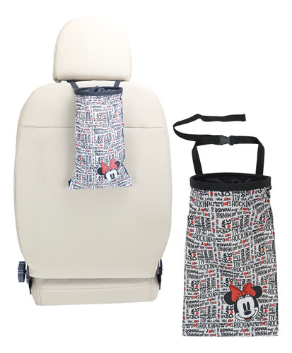 Cesto Bolsa Porta Botella Objeto Auto Niños Disney Minnie