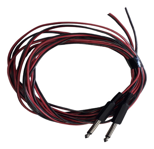 2 Cables Pulg 6.5 A Pelado P/bafle A C/potenciada 3 Metros