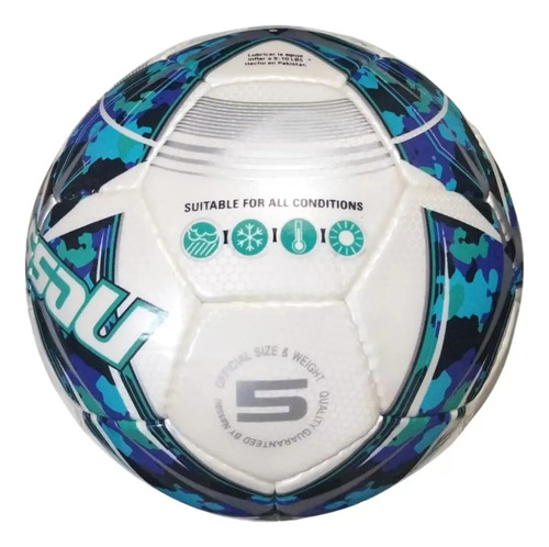 Pelota N4 Nassau Con Pique Exclusiva Color Turquesa