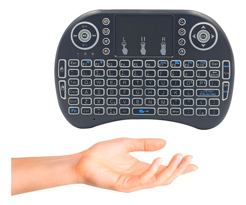 Teclado Mini Preto Usb Touchpad Rgb Preto