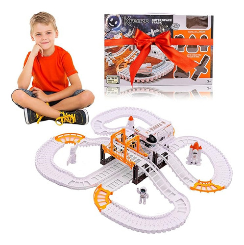 Pista De Autos Espacial Astronauta Juego Para Niños 31 Pcs