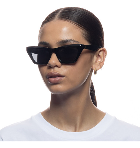 Lentes De Sol Aire Capricornus Cat Eye Gris Oscuro Negro Negro