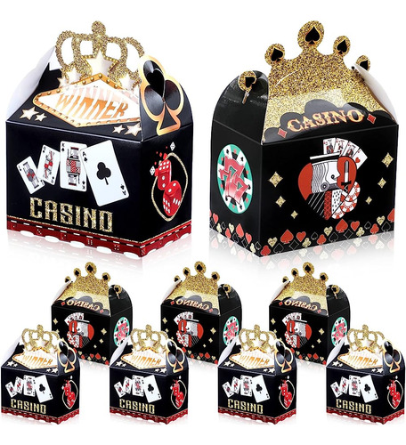 Zonon 40 Pieces Casino Theme Party Favors Boxes Las Vegas Tr