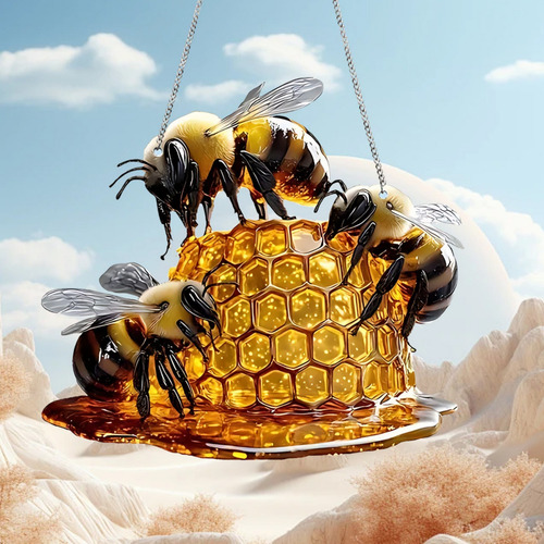 Disco Acrílico Plano 2d Pequeño En Forma De Panal De Abeja P