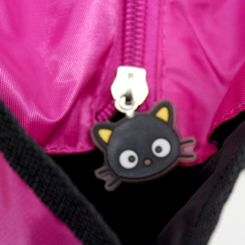 Bolsa Tote Chococat Lentejuela Impermeable Sanrio Acabado De Los Herrajes Otro Color Rosa Correa De Hombro Negro Diseño De La Tela Estampado