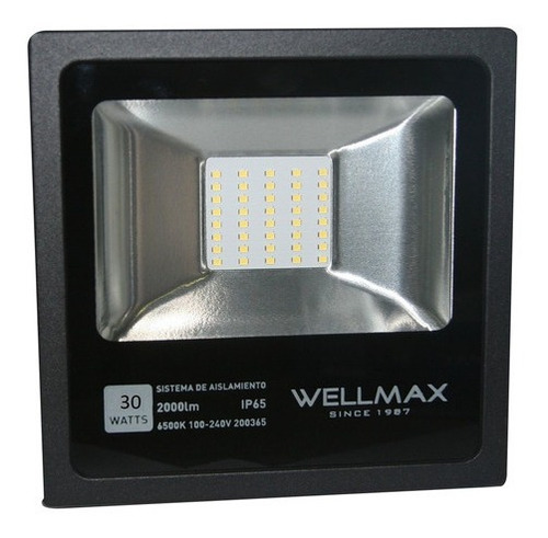 Reflector Led Wellmax 30w 65k Ip65 Con Sistema De Aislamient