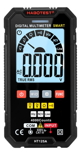 Multímetro True Resistance Counts Medidor Multifuncional Rms