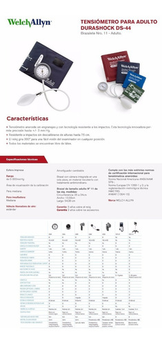 Imagen 7 de 10 de Tensiometro Aneroide Welch Allyn De Mano Envio Gratis