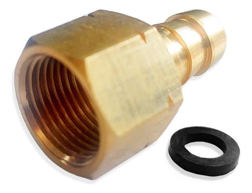 Niple Bronce Hi 3/8 Conector Espiga Pipa Recta 1/4