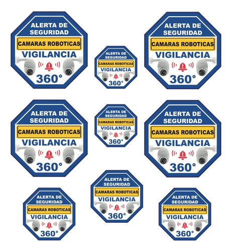 Sticker Vigilancia Con Camaras Disuasivo Zona Protegida 07