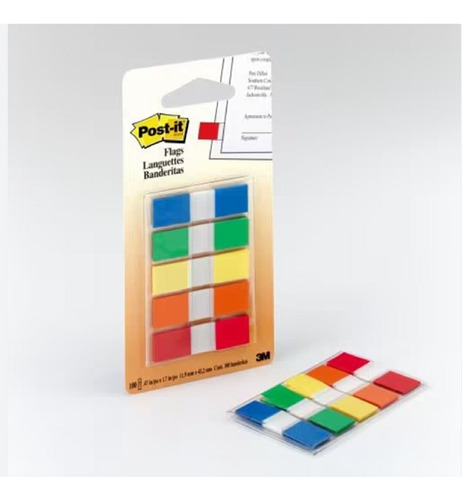 Mini Banderitas 3m Post-it 5 Colores C/100 Hojas