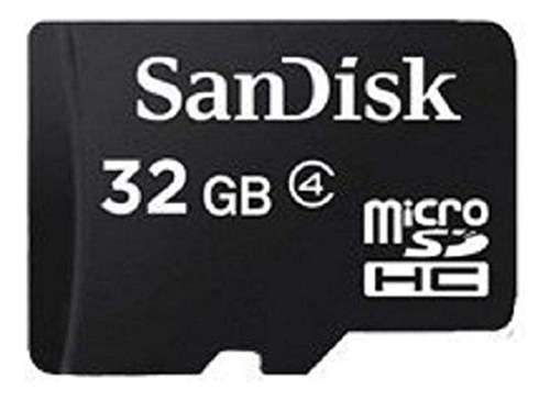 Tarjeta De Memoria Micro Sd Sandisk De 32gb Clase 4 Negro