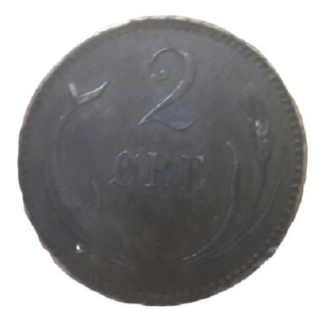 Moneda De Diinamarca 2 Ore, Año 1889