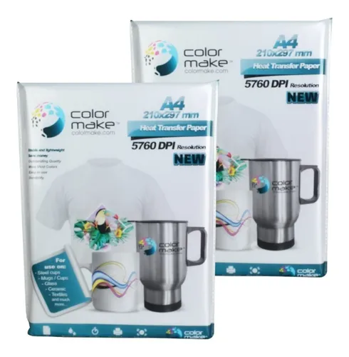 Papel Para Sublimacion Sublimar A4 Colormake 100 Hoja Light Color...