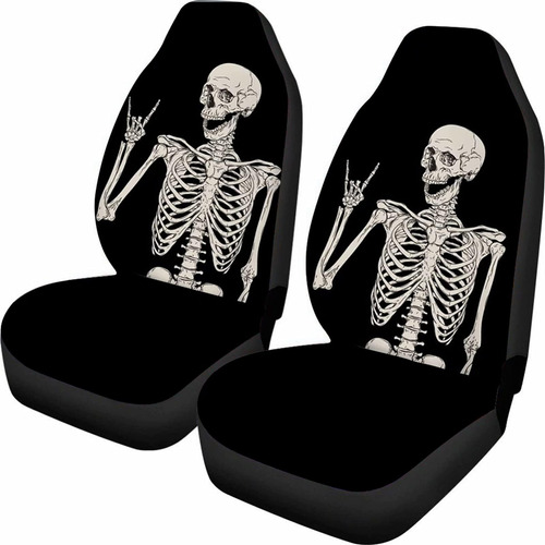 Eleqin Cool Bone Skeleton Funny Car Fundas Para Asientos Del