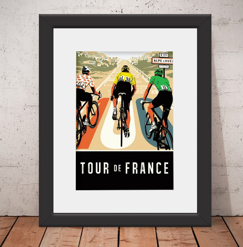 Quadro Ciclismo Tour De France 56x46cm Vidro Paspatur P2178