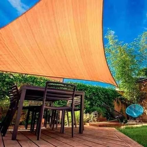 Imagen 4 de 7 de Toldo Sombra Triangular Lona 5x5x5 Mts