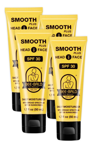 Bee Bald Smooth Plus - Paquete De 4 Hidratantes Diarios Con