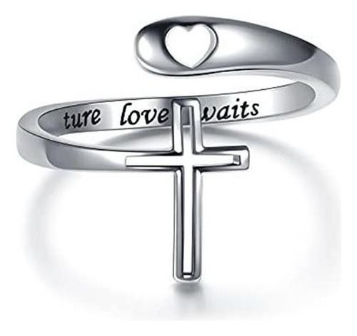 Anillos - True Love Waits Cross Ring - 925 Sterling Silver 