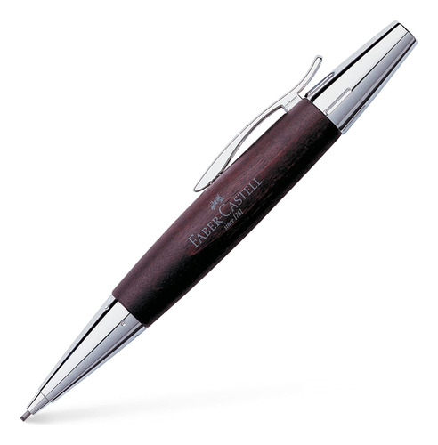 Portaminas Faber-castell E-motion Pearwood, Cromo Pulido,