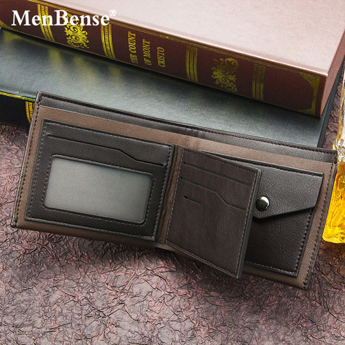 Elegante Billetera Corta Para Hombre Con Diseño Empresarial