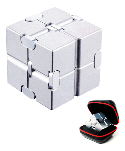Cubo Infinito De Aluminio Antiestrés Y Antiansiedad Juguet